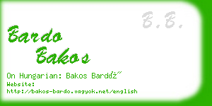 bardo bakos business card